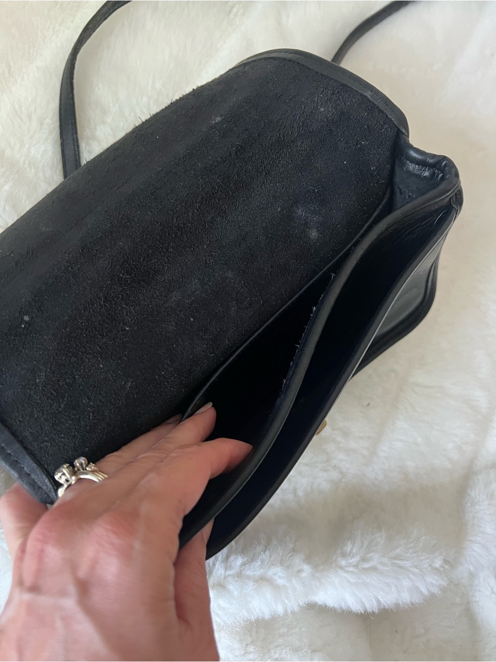 Coach Black Leather "Penny Pocket Purse" Crossbody Authentic vintage style 9755 - Picture 9 of 15